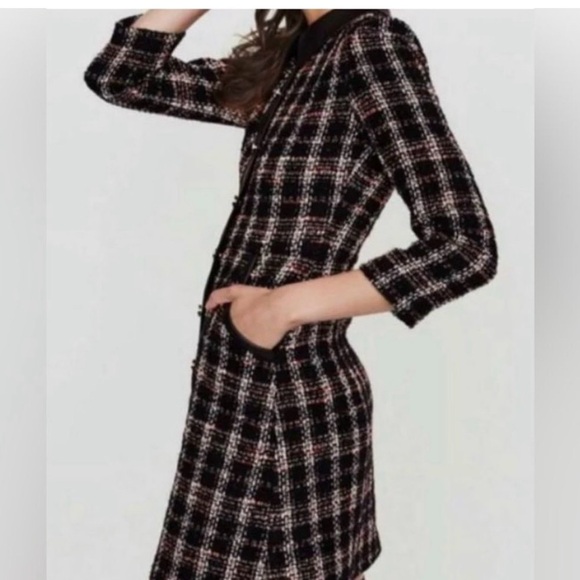 MAJE Plaid Button-Down Dress - Picture 4 of 13